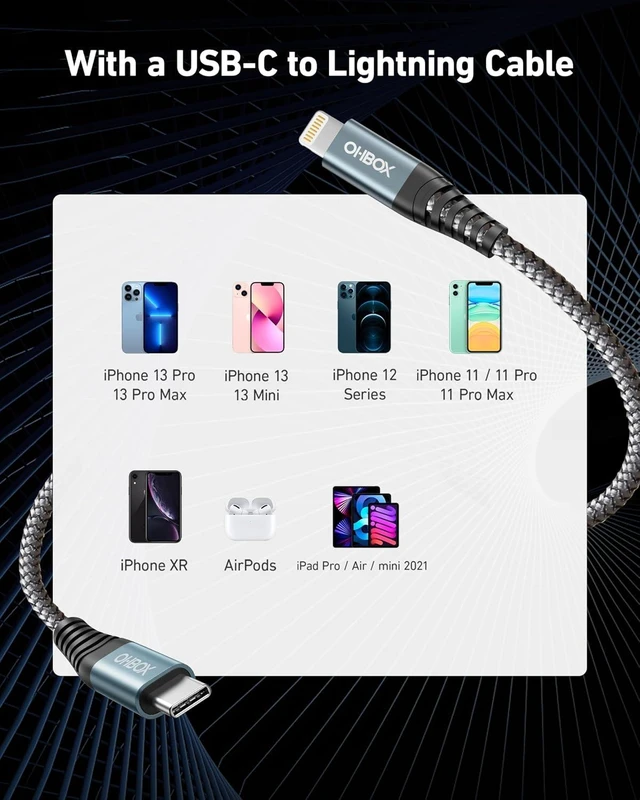 Alt view image 12 of 12 - iPhone Fast Charger 10FT 2Pack USB C to Lightning Cable for iPhone 10Foot Long USBC iPhone Charger Type C iPhone Charging Cord Compatible with iPhone 14 13 12 11 Pro Max XR XS X 8 Plus SE iPad