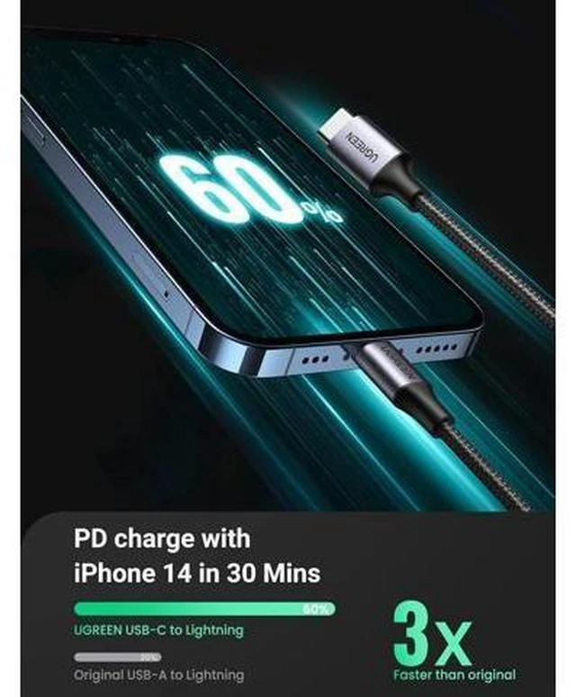 Alt view image 9 of 14 - USB C to Lightning Cable 6FT - MFi Certification Lightning Cable Compatible with iPhone 14/14 Pro/14 Pro Max iPhone 13/12/11/X/XR/XS/8 Series iPad 9 and More