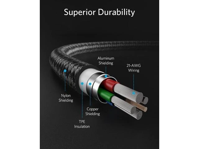 Alt view image 13 of 14 - New Nylon USB C to Lightning Cable MFi Certified for iPhone 14 Series and More (10FT Black)