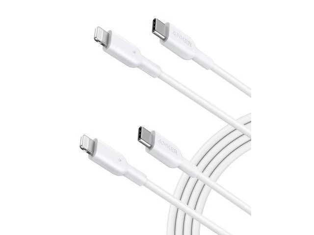 Alt view image 8 of 14 - USB C to Lightning Cable MFi Certified Cable for iPhone 13 Pro 12 Pro Max 12 11 X XS Supports Power Delivery (6FT 2-Pack White)