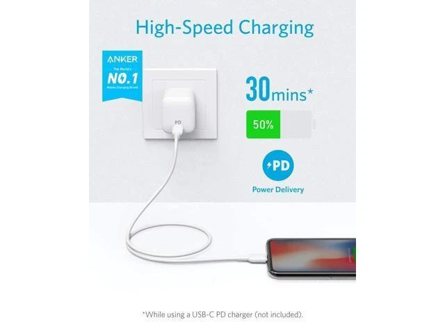 Alt view image 9 of 14 - USB C to Lightning Cable MFi Certified Cable for iPhone 13 Pro 12 Pro Max 12 11 X XS Supports Power Delivery (6FT 2-Pack White)