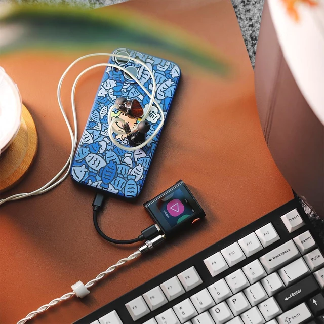 Alt view image 12 of 14 - M0 Pura Hi-Res MP3 Music Player with Leather Case, Bluetooth 5.0,Portable Digital Audio Player DAP Player, 2X CS43131 DAC,APP Control,LDAC/SBC/AAC,3.5mm/Type-C Jack,384kHz /32bit,250mW@32
