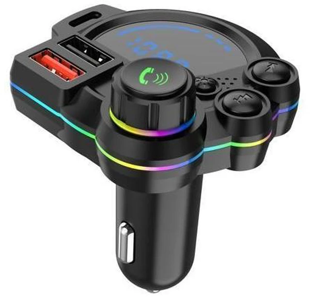 Alt view image 6 of 10 - QC3.0 PD20W Fast Charging USB Car Charger Multi-Function Stereo Sound U Disk P22 Car BT MP3 Player with FM Transmitter