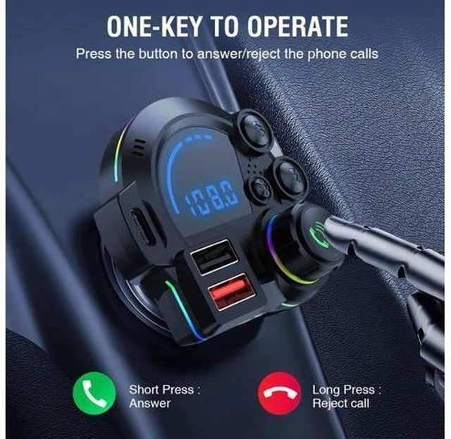Alt view image 10 of 10 - QC3.0 PD20W Fast Charging USB Car Charger Multi-Function Stereo Sound U Disk P22 Car BT MP3 Player with FM Transmitter