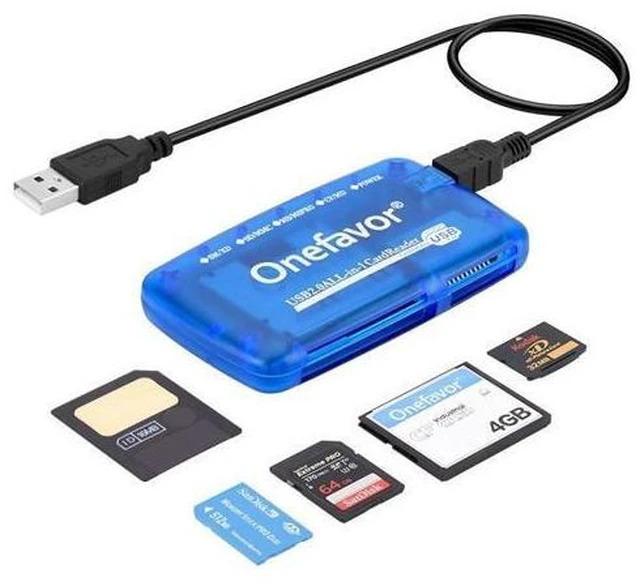Alt view image 4 of 4 - D1769 SD CF XD MS All in 1 Otg Card Reader Adapter