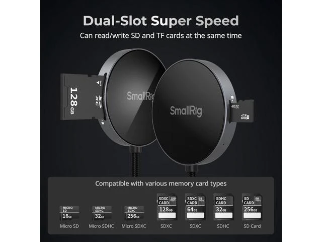 Alt view image 12 of 14 - SD/TF Dual-Slot Card Reader USB 4.0 312MB/s High-Speed Transfer Magnetic Adsorption Phone & 90° Angled Connector for iPhone 16/for /for SDXC/TF Card Adapter - 4870