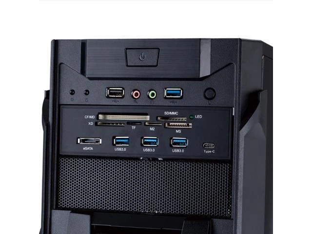 Alt view image 9 of 10 - PC Front Panel Internal USB3.0 eSATA Type-C TF S D Card Reader Hub