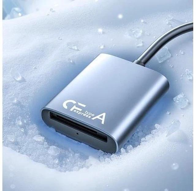 Alt view image 7 of 8 - 2 in 1 USB 3.0 Type C 10Gbps Card Reader with Cable Compatible with CFexpress Type A/ CFexpress Type B & SD Memory Cards Gray CFe-A+SD