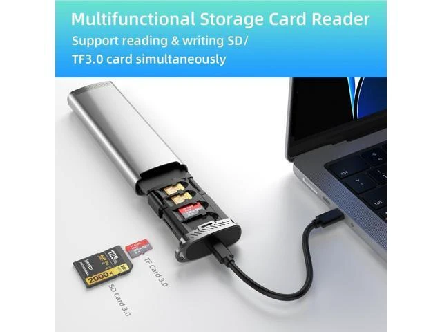 Alt view image 11 of 12 - USB 3.0 OTG Adapter Card SD TF Card Reader Type C Carrying Case for Cameras and Smartphones