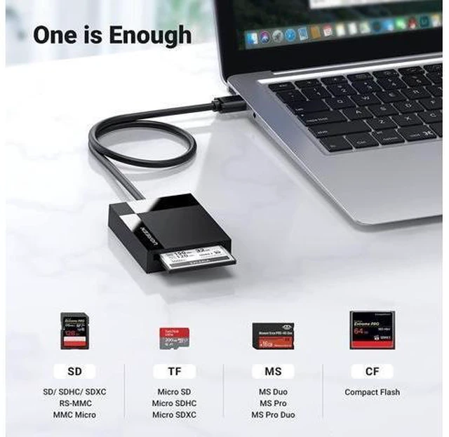 Alt view image 8 of 12 - SD Card Reader 4 in 1 Multi USB 3.0 MicroSD Memory Card Adapter for External Camera