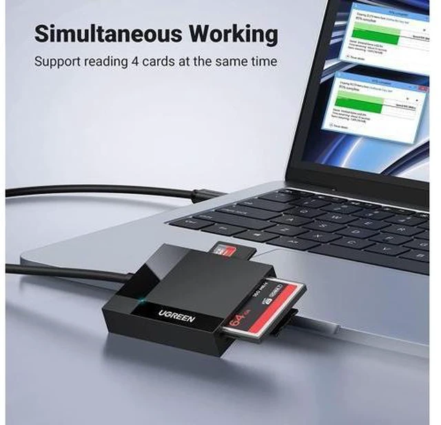 Alt view image 12 of 12 - SD Card Reader 4 in 1 Multi USB 3.0 MicroSD Memory Card Adapter for External Camera
