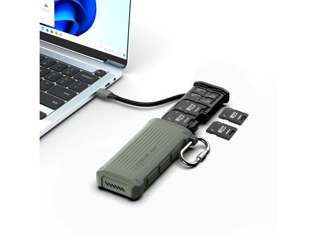 Alt view image 7 of 12 - E10 Multifunctional High-Speed SD Card Reader USB 3.1 Type-C SD/TF Card Carrying Storage Case Card Reader