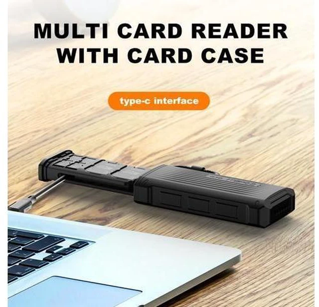 Alt view image 8 of 12 - E10 Multifunctional High-Speed SD Card Reader USB 3.1 Type-C SD/TF Card Carrying Storage Case Card Reader