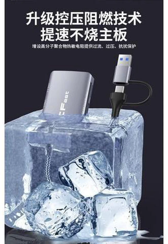 Alt view image 11 of 12 - External CFexpress Card Reader USB C SD TF All in One Reader Grey CFast + SD + TF + USB + USB C