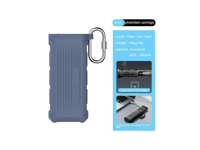 Alt view image 8 of 14 - E10 Multifunctional High-Speed SD Card Reader USB 3.1 Type-C SD/TF Card Carrying Storage Case Card Reader E10-New upgraded-Blue