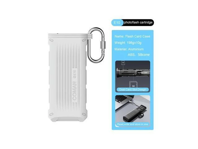 Alt view image 8 of 14 - E10 Multifunctional High-Speed SD Card Reader USB 3.1 Type-C SD/TF Card Carrying Storage Case Card Reader E10-New upgraded-Grey