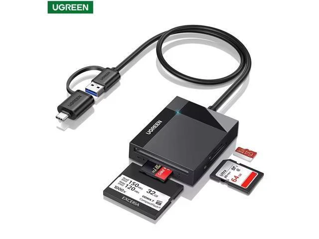 Alt view image 7 of 12 - CR125 40755 SD Card Reader USB C USB 3.0 Multi Memory Card Adapter External SD MS CF Compact Flash Camera Card Reader