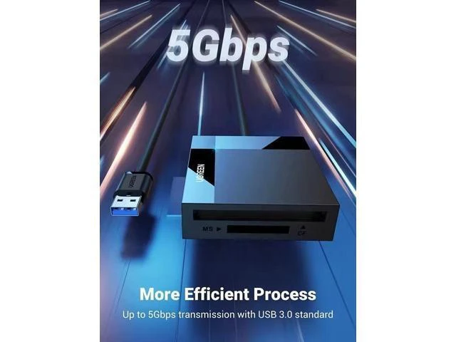 Alt view image 9 of 12 - CR125 40755 SD Card Reader USB C USB 3.0 Multi Memory Card Adapter External SD MS CF Compact Flash Camera Card Reader