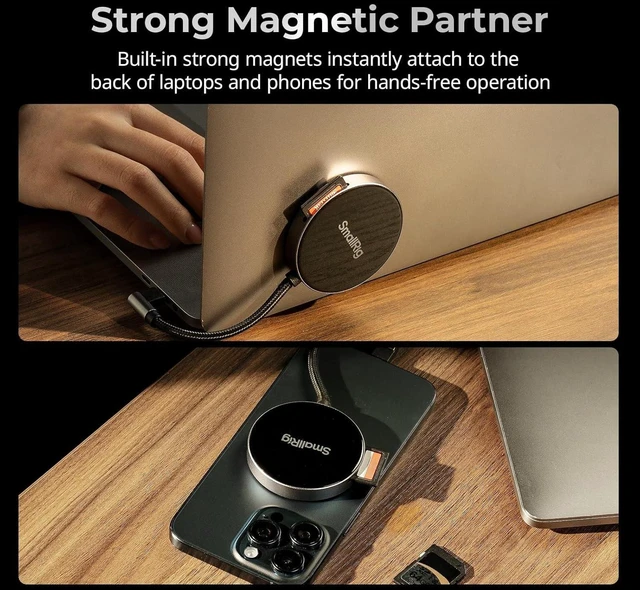 Alt view image 10 of 14 - SD/TF Dual-Slot Card Reader USB 4.0 312MB/s High-Speed Transfer Magnetic Adsorption Phone & 90° Angled Connector for iPhone 16/for /for SDXC/TF Card Adapter - 4870