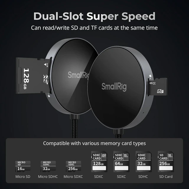 Alt view image 12 of 14 - SD/TF Dual-Slot Card Reader USB 4.0 312MB/s High-Speed Transfer Magnetic Adsorption Phone & 90° Angled Connector for iPhone 16/for /for SDXC/TF Card Adapter - 4870