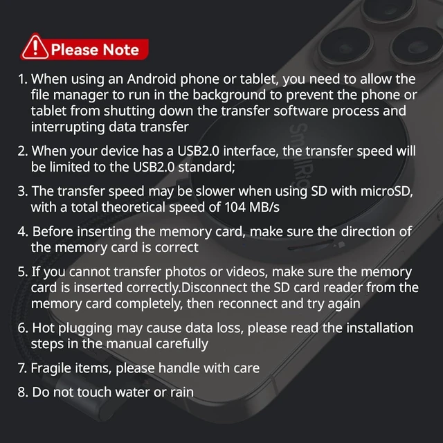 Alt view image 14 of 14 - SD/TF Dual-Slot Card Reader USB 4.0 312MB/s High-Speed Transfer Magnetic Adsorption Phone & 90° Angled Connector for iPhone 16/for /for SDXC/TF Card Adapter - 4870