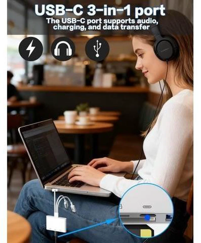 Alt view image 12 of 14 - SD Card Reader for iPhone Pad-OTG Adapter & TF/SD Card Reader with USB-C(Data/Charge/Audio)+USB-A for Digital Camera Photo Transfer Lightning/USB/Type-C 3 Cords to Transfer Photos from Camera to Phone