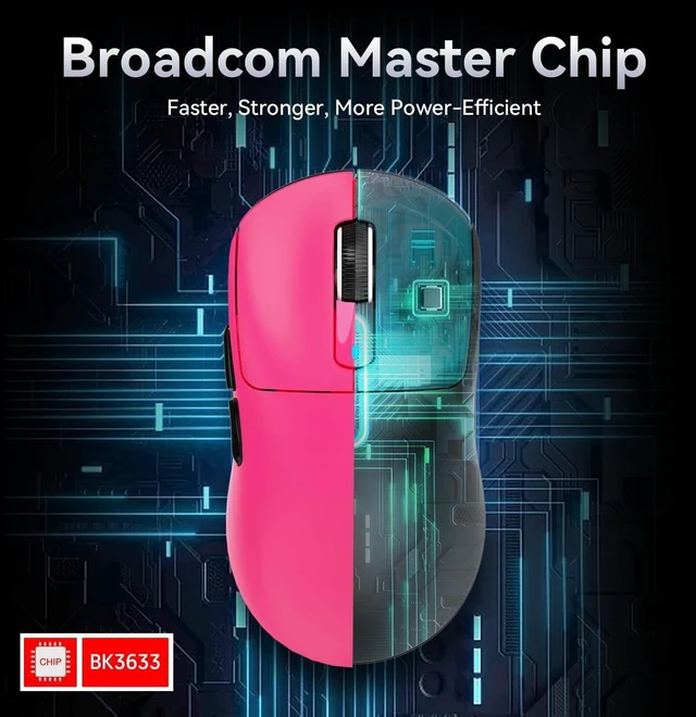 Alt view image 10 of 10 - MAMBASNAKE Attack Shark X3 Wireless Gaming Mouse, 49g Ultralight, PixArt PAW3395 26000 DPI, Bluetooth/2.4Ghz /Wired Tri-Mode, 200Hrs Rechargeable Battery, Kailh GM8.0 Switch for PC/MAC/Win - Ro