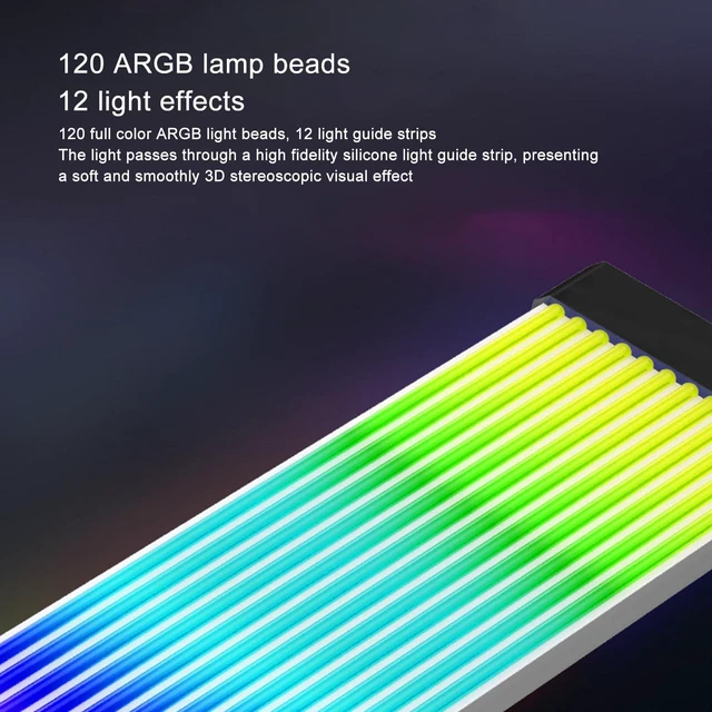 Alt view image 11 of 14 - ARGB PSU Cable, ARGB PC Cable for Motherboard Power Supply Extension, 5V 3 Pin Bendable Silicone Sync ARGB Power Extension Cable for PC GPU CPU (X12 Wide (for 24 Pin Or 3x8 Pin
