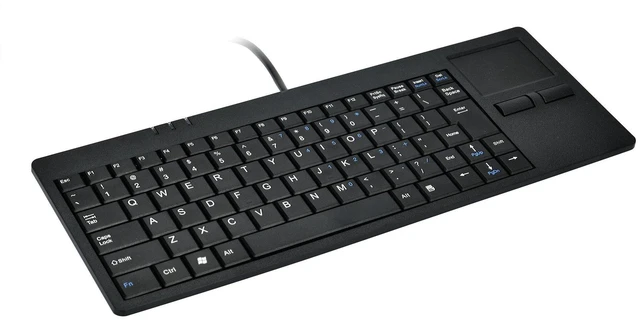 Alt view image 6 of 10 - MCSaite Wired Silm Keyboard with Touchpad - Portable Scissors Foot Structure - USB Port with 1 Hubs Fit with Professional or Industrial Use for Computer Laptop Mac Notebook