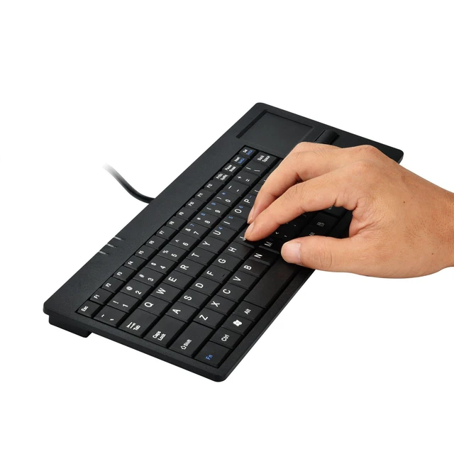Alt view image 8 of 10 - MCSaite Wired Silm Keyboard with Touchpad - Portable Scissors Foot Structure - USB Port with 1 Hubs Fit with Professional or Industrial Use for Computer Laptop Mac Notebook