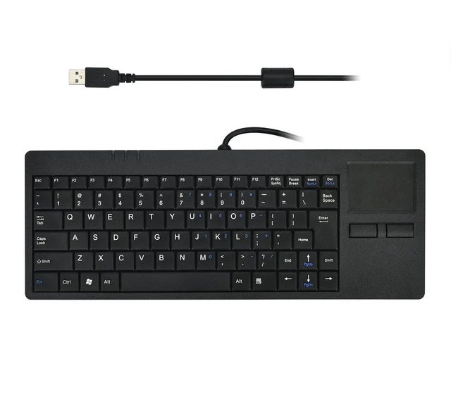 Alt view image 7 of 10 - MCSaite Wired Silm Keyboard with Touchpad - Portable Scissors Foot Structure - USB Port with 1 Hubs Fit with Professional or Industrial Use for Computer Laptop Mac Notebook