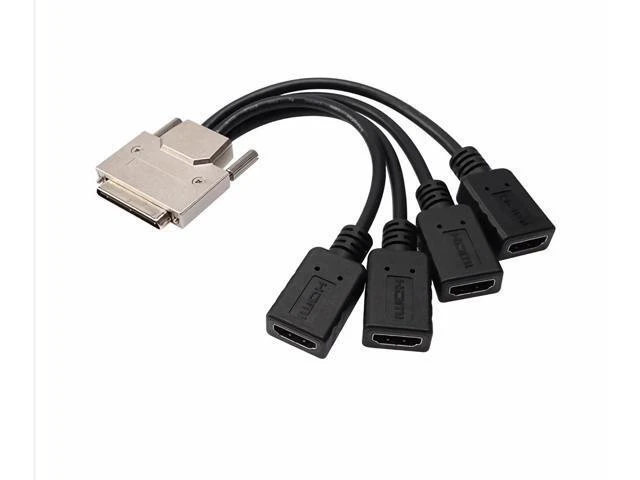 Alt view image 8 of 14 - VHDCI Breakout Cable&Adapter-VHDCI(SCSI 68Pin) M to 4-Port HDMI AF Splitter Breakout Cable for NVIDIA and VisionTek Graphics Cards