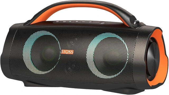 Alt view image 8 of 14 - Extreme Boom Pro 100W Loud Outdoor Speaker, 2+2 Channel, IPX6 Waterproof, Bluetooth 5.3, 20H Playtime, Dynamic Lights, Portable Speaker for Camping, Beach, Pool, Working Outside - Orange