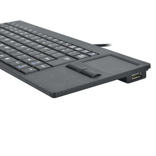 Alt view image 10 of 10 - MCSaite Wired Silm Keyboard with Touchpad - Portable Scissors Foot Structure - USB Port with 1 Hubs Fit with Professional or Industrial Use for Computer Laptop Mac Notebook