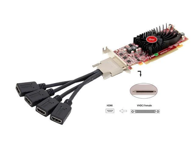 Alt view image 12 of 14 - VHDCI Breakout Cable&Adapter-VHDCI(SCSI 68Pin) M to 4-Port HDMI AF Splitter Breakout Cable for NVIDIA and VisionTek Graphics Cards