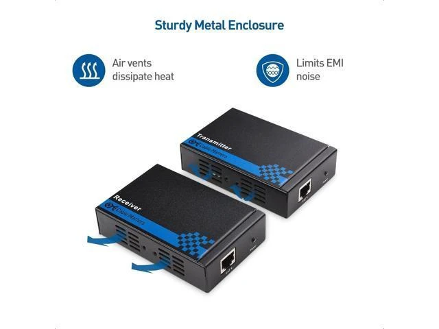 Alt view image 12 of 14 - Cable Matters Wall Mount HDMI Extender with TCP/IP Support for 1-to-Many Setup - Up to 300 Feet & Receiver Box for HDMI Extender Over Ethernet Cable
