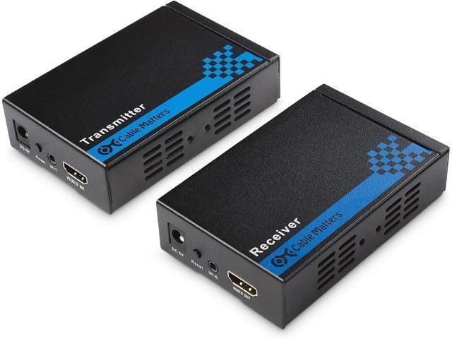 Alt view image 14 of 14 - Cable Matters Wall Mount HDMI Extender with TCP/IP Support for 1-to-Many Setup - Up to 300 Feet & Receiver Box for HDMI Extender Over Ethernet Cable
