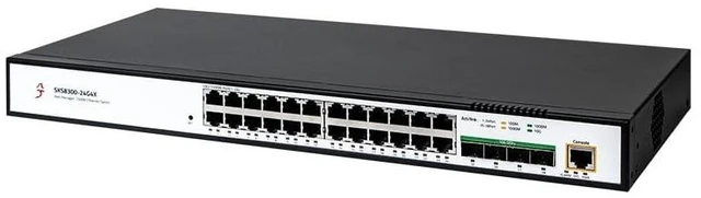 Alt view image 8 of 14 - 28-Port Gigabit PoE++ Layer 3 Managed Switch, 24 x PoE+ Ports (30W Each) & 4 x 10G SFP+, 400W Total Power, Supports VLAN, Link Aggregation, QoS, ACL, IGMP for Business Networking