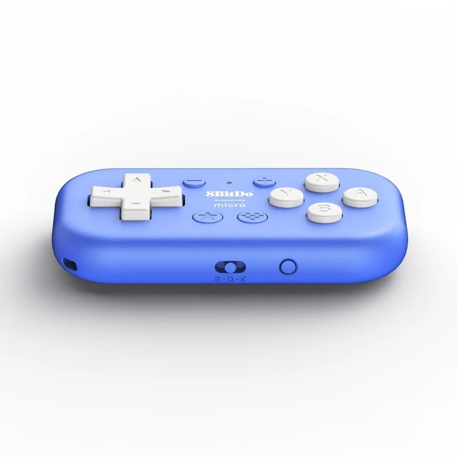 Alt view image 10 of 14 - Micro Bluetooth Gamepad Pocket-sized Mini Controller for Switch, Android, and Raspberry Pi, Supports Keyboard Mode (Blue)