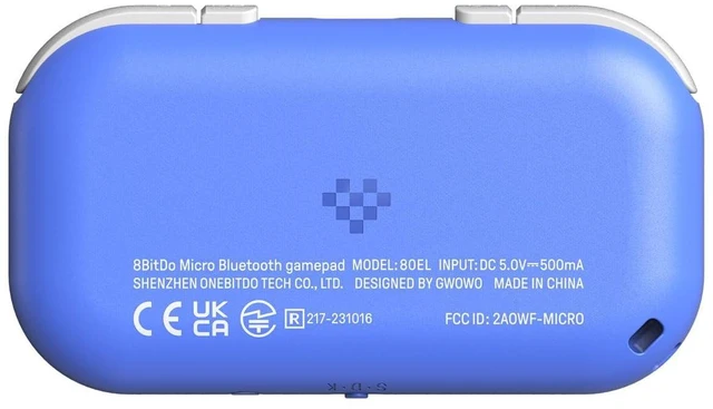 Alt view image 12 of 14 - Micro Bluetooth Gamepad Pocket-sized Mini Controller for Switch, Android, and Raspberry Pi, Supports Keyboard Mode (Blue)
