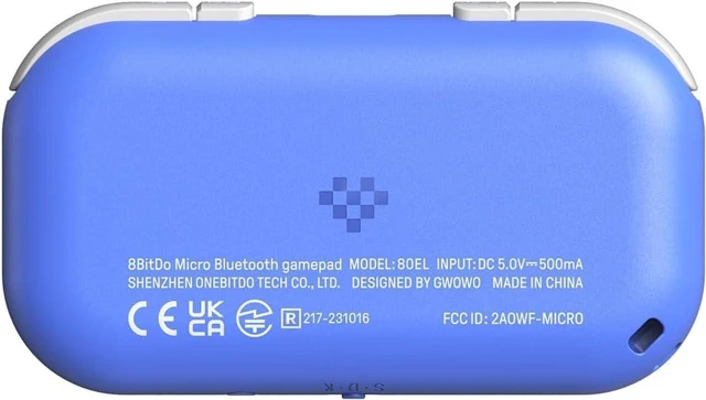 Alt view image 11 of 14 - Micro Bluetooth Gamepad Pocket-sized Mini Controller for Switch, Android, and Raspberry Pi, Supports Keyboard Mode (Blue)