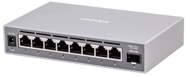 Alt view image 3 of 4 - 9-Port 2.5G Ethernet Switch,Web Managed Network Switch, VLAN/QoS/STP/IGMP/LACP Supported, Aluminum Housing,for NAS/PC Gaming/WiFi 6 AP | Plug & Play,Desktop/Wall-Mount