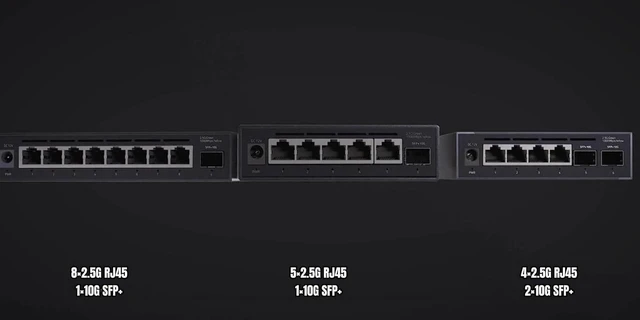 Alt view image 4 of 4 - 9-Port 2.5G Ethernet Switch,Web Managed Network Switch, VLAN/QoS/STP/IGMP/LACP Supported, Aluminum Housing,for NAS/PC Gaming/WiFi 6 AP | Plug & Play,Desktop/Wall-Mount