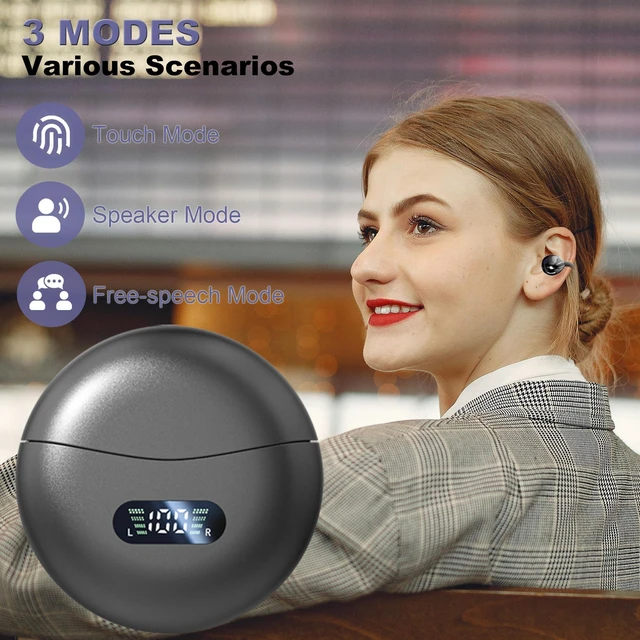 Alt view image 7 of 10 - HOvicative Translator Earbuds, 3-in-1 Language Translator Earbuds 144 Languages & Accents, Translation Device Translation Earbuds in Real Time fit iOS & Android, HD Sound Long Battery Life,Black