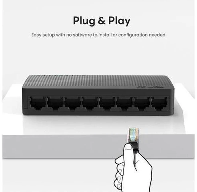 Alt view image 12 of 14 - Tenda SG108, 8 Port Gigabit Switch, Unmanaged Home Ethernet Switch, Office Ethernet Splitter, Plug & Play, Plastic Case, Desktop/ Wall-Mount, Fanless Quiet, Limited Lifetime Protection