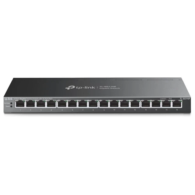 Alt view image 6 of 10 - TP-Link TL-SG116P | 16 Port Gigabit PoE Switch | 16 PoE+ Ports @120W | Plug & Play | Extend, Priority & Isolation Mode | PoE Auto Recovery | Fanless | QoS & IGMP Snooping