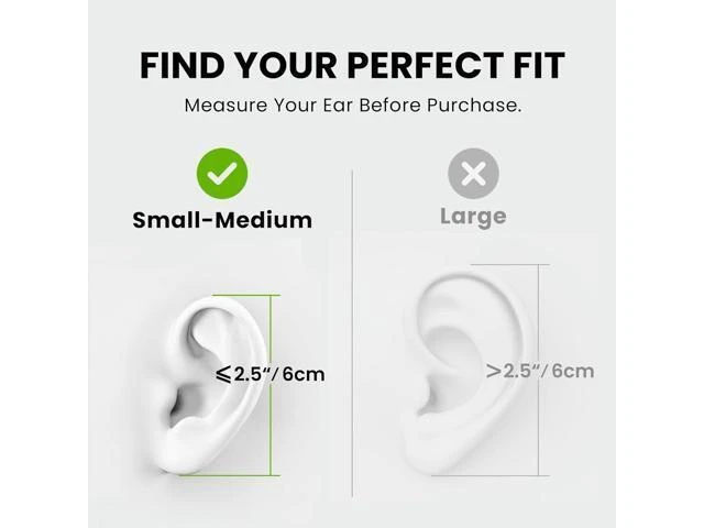 Alt view image 9 of 14 - Resolve (Small-Medium) Wired Open-Ear Earbuds w/Mic & Over-Ear Hook for Women Kids & Young Men w/Small Ears Ideal for Office Outdoor & Home 3.5mm AUX