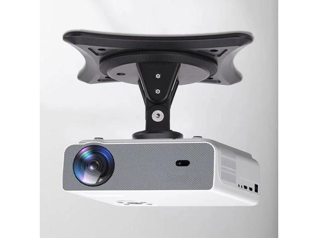 Alt view image 11 of 14 - Projector Stand Projector Bracket 360-degree Rotating Ceiling-Mounted Wall-Mounted Projector Stand Small Portable Bracket Projector Shelf(A)
