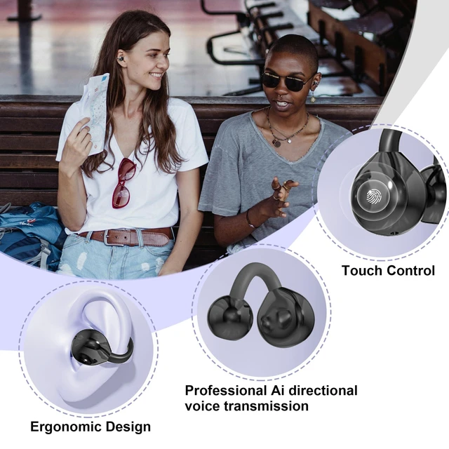 Alt view image 9 of 10 - HOvicative Translator Earbuds, 3-in-1 Language Translator Earbuds 144 Languages & Accents, Translation Device Translation Earbuds in Real Time fit iOS & Android, HD Sound Long Battery Life,Black