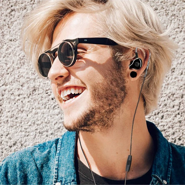 Alt view image 14 of 14 - in Ear Monitor Headphones HiFi Stereo IEM Earphones Dynamic Dual Driver Wired Earbuds with Detachable Cable Noise Canceling Headset for Singers Musicians Drummers Audiophile (Black)